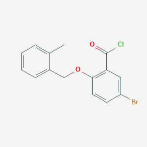 molecular formula C15H12BrClO2 B1532068 5-溴-2-[(2-甲基苄基)氧基]苯甲酰氯 CAS No. 1160250-54-3