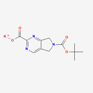 potassium6-[(tert-butoxy)carbonyl]-5H,6H,7H-pyrrolo[3,4-d]pyrimidine-2-carboxylate