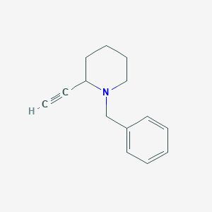 molecular formula C14H17N B15320699 1-Benzyl-2-ethynylpiperidine 