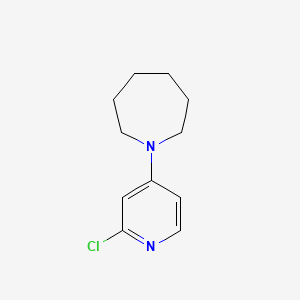 molecular formula C11H15ClN2 B1532070 1-(2-氯吡啶-4-基)氮杂环庚烷 CAS No. 1602637-24-0