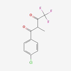 molecular formula C11H8ClF3O2 B15320701 1-(4-Chlorophenyl)-4,4,4-trifluoro-2-methylbutane-1,3-dione 