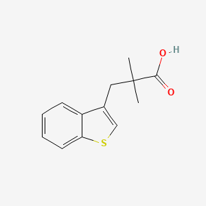 molecular formula C13H14O2S B15320721 3-(Benzo[b]thiophen-3-yl)-2,2-dimethylpropanoic acid 