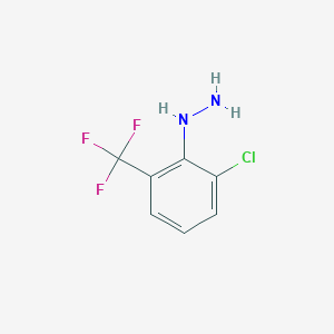 molecular formula C7H6ClF3N2 B15320737 [2-Chloro-6-(trifluoromethyl)phenyl]hydrazine 