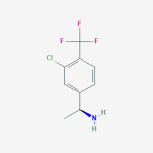 molecular formula C9H9ClF3N B15320747 (S)-1-(3-Chloro-4-(trifluoromethyl)phenyl)ethan-1-amine 