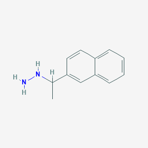 molecular formula C12H14N2 B15320751 (1-(Naphthalen-2-yl)ethyl)hydrazine 