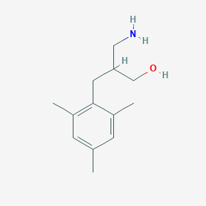 molecular formula C13H21NO B15320770 3-Amino-2-(2,4,6-trimethylbenzyl)propan-1-ol 