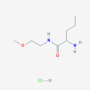 molecular formula C8H19ClN2O2 B1532078 2-Aminopentanoic acid (2-methoxyethyl)amide hydrochloride CAS No. 2197422-42-5