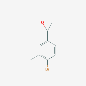 molecular formula C9H9BrO B15320780 2-(4-Bromo-3-methylphenyl)oxirane 