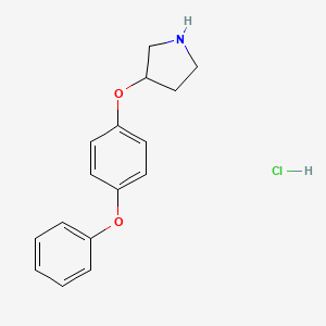 molecular formula C16H18ClNO2 B1532079 3-(4-苯氧基苯氧基)吡咯烷盐酸盐 CAS No. 1185302-12-8