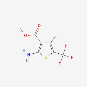 molecular formula C8H8F3NO2S B15320796 Methyl2-amino-4-methyl-5-(trifluoromethyl)thiophene-3-carboxylate 