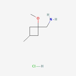 molecular formula C7H16ClNO B15320803 1-(1-Methoxy-3-methylcyclobutyl)methanaminehydrochloride CAS No. 2803862-59-9