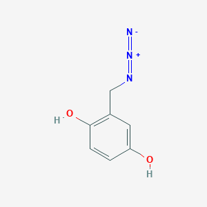 molecular formula C7H7N3O2 B15320816 2-(Azidomethyl)benzene-1,4-diol CAS No. 915018-94-9