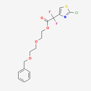 molecular formula C16H16ClF2NO4S B15320819 2-[2-(Benzyloxy)ethoxy]ethyl 2-(2-chloro-1,3-thiazol-4-yl)-2,2-difluoroacetate 