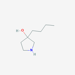 molecular formula C8H17NO B15320862 3-Butylpyrrolidin-3-ol 