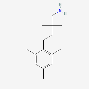 molecular formula C15H25N B15320896 4-Mesityl-2,2-dimethylbutan-1-amine 