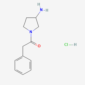 1-(3-Aminopyrrolidin-1-yl)-2-phenylethan-1-onehydrochloride