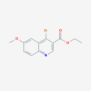 molecular formula C13H12BrNO3 B1532095 Ethyl 4-bromo-6-methoxyquinoline-3-carboxylate CAS No. 872714-50-6