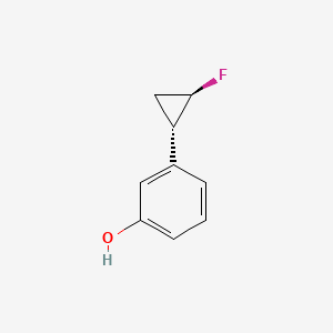 molecular formula C9H9FO B15320963 rac-3-[(1R,2S)-2-fluorocyclopropyl]phenol 