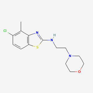 molecular formula C14H18ClN3OS B1532097 5-chloro-4-methyl-N-(2-morpholinoethyl)benzo[d]thiazol-2-amine CAS No. 1177328-36-7