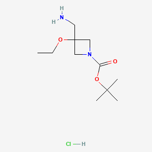 Tert-butyl3-(aminomethyl)-3-ethoxyazetidine-1-carboxylatehydrochloride