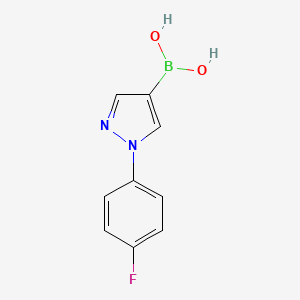 molecular formula C9H8BFN2O2 B1532099 1-(4-Fluorophenyl)pyrazole-4-boronic acid CAS No. 1072945-89-1