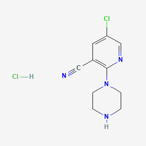 5-Chloro-2-(piperazin-1-yl)pyridine-3-carbonitrilehydrochloride