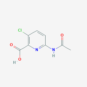 molecular formula C8H7ClN2O3 B1532100 6-乙酰氨基-3-氯吡啶甲酸 CAS No. 1187386-38-4