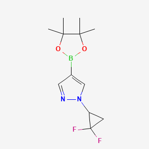 molecular formula C12H17BF2N2O2 B15321022 1-(2,2-Difluorocyclopropyl)-4-(4,4,5,5-tetramethyl-1,3,2-dioxaborolan-2-yl)-1H-pyrazole 