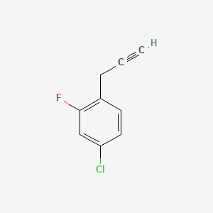 molecular formula C9H6ClF B15321032 4-Chloro-2-fluoro-1-(prop-2-yn-1-yl)benzene 