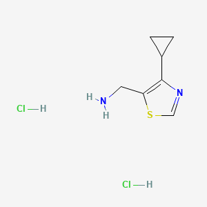 1-(4-Cyclopropyl-1,3-thiazol-5-yl)methanaminedihydrochloride