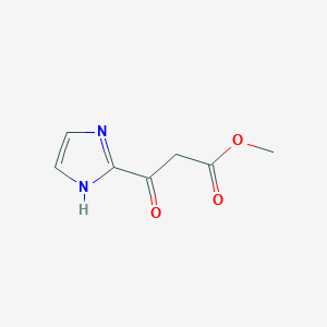 molecular formula C7H8N2O3 B15321065 methyl 3-(1H-imidazol-2-yl)-3-oxopropanoate 