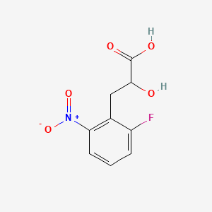 molecular formula C9H8FNO5 B15321096 3-(2-Fluoro-6-nitrophenyl)-2-hydroxypropanoic acid 