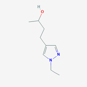 molecular formula C9H16N2O B15321097 4-(1-Ethyl-1h-pyrazol-4-yl)butan-2-ol 