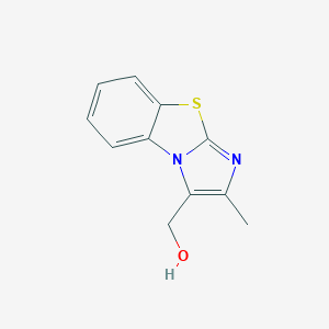 molecular formula C11H10N2OS B153211 3-Hydroxymethyl-2-methylimidazo(2,1-b)benzothiazole CAS No. 127345-91-9