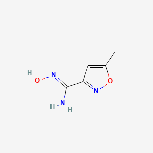molecular formula C5H7N3O2 B1532110 N'-Hydroxy-5-methylisoxazole-3-carboximidamide CAS No. 90585-88-9