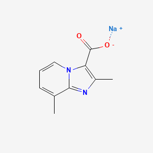 molecular formula C10H9N2NaO2 B15321118 Sodium2,8-dimethylimidazo[1,2-a]pyridine-3-carboxylate 