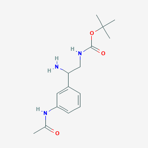 N-(3-{1-amino-2-[(tert-butoxy)carbonylamino]ethyl}phenyl)acetamide