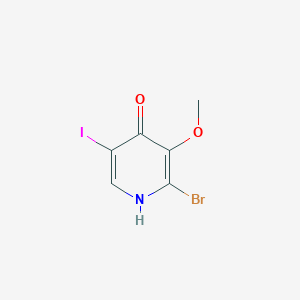 molecular formula C6H5BrINO2 B1532119 2-溴-5-碘-3-甲氧基吡啶-4-醇 CAS No. 1246088-55-0