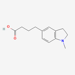 molecular formula C13H17NO2 B15321212 4-(1-Methylindolin-5-yl)butanoic acid 