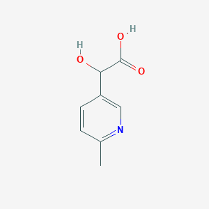 molecular formula C8H9NO3 B15321216 2-Hydroxy-2-(6-methylpyridin-3-yl)acetic acid 