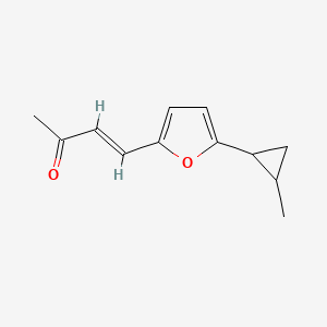 molecular formula C12H14O2 B15321247 4-(5-(2-Methylcyclopropyl)furan-2-yl)but-3-en-2-one 