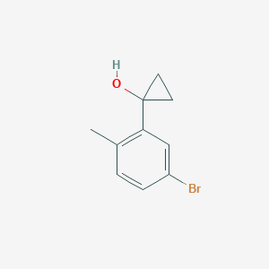 molecular formula C10H11BrO B15321252 1-(5-Bromo-2-methylphenyl)cyclopropan-1-ol 