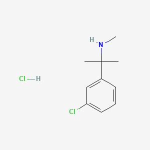 molecular formula C10H15Cl2N B15321263 [2-(3-Chlorophenyl)propan-2-yl](methyl)aminehydrochloride 