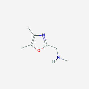 molecular formula C7H12N2O B15321277 1-(4,5-Dimethyloxazol-2-yl)-N-methylmethanamine 