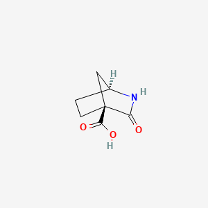 molecular formula C7H9NO3 B15321316 (1S,4S)-3-oxo-2-azabicyclo[2.2.1]heptane-4-carboxylic acid 