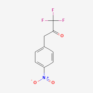 molecular formula C9H6F3NO3 B15321335 1,1,1-Trifluoro-3-(4-nitrophenyl)acetone 