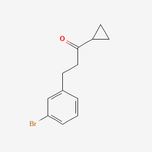B1532140 2-(3-Bromophenyl)ethyl cyclopropyl ketone CAS No. 898760-87-7