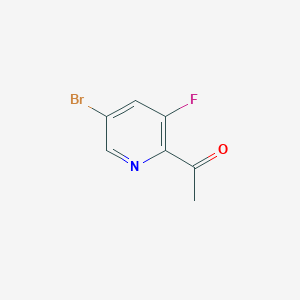 molecular formula C7H5BrFNO B1532142 1-(5-Bromo-3-fluoropyridin-2-yl)ethanone CAS No. 1160936-52-6