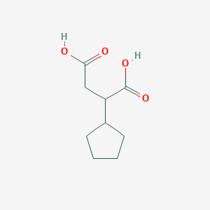 molecular formula C9H14O4 B15321442 2-Cyclopentylbutanedioic acid CAS No. 6053-61-8