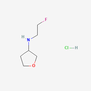 molecular formula C6H13ClFNO B15321463 N-(2-fluoroethyl)oxolan-3-aminehydrochloride 